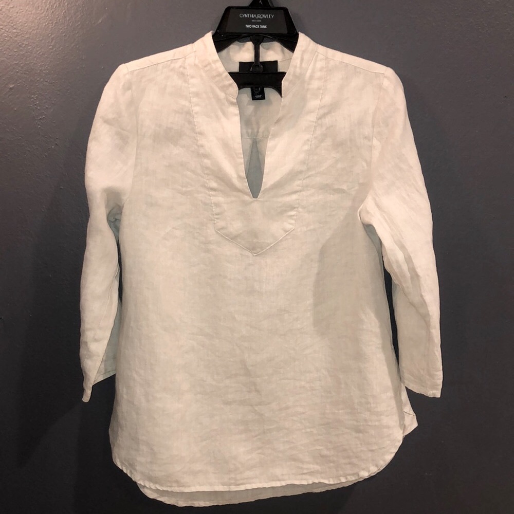 100% linen Cynthia Rowley pullover tunic